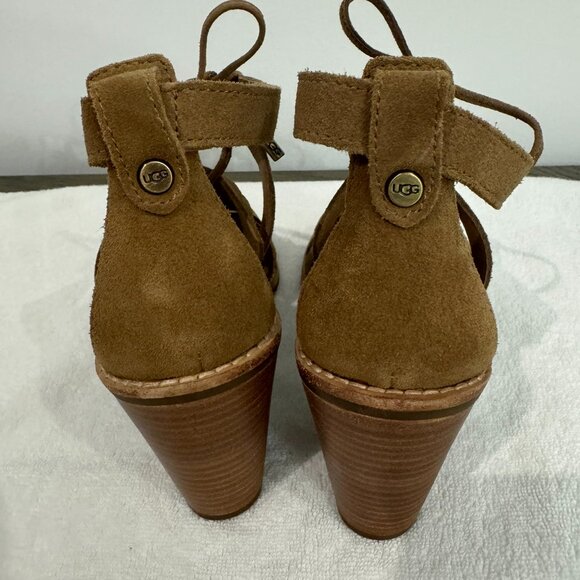 UGG AUSTRALIA Tan Lace Up Pumps - Size 7 - NEW! - Picture 6 of 9